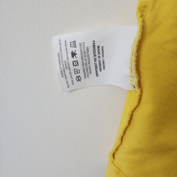 "Nike Essentials Sport 2" Mens T-Shirt XXL Yellow Green Logo Short Sleeve Crew - Picture 10 of 11